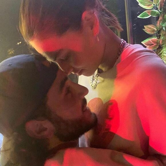 Thylane Blondeau et son fiancé Ben Attal sur Instagram, 2021.