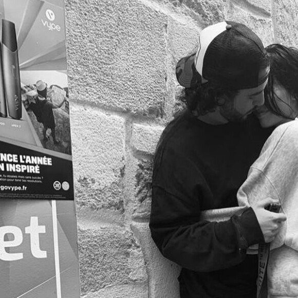 Thylane Blondeau et son fiancé Ben Attal sur Instagram, 2021.