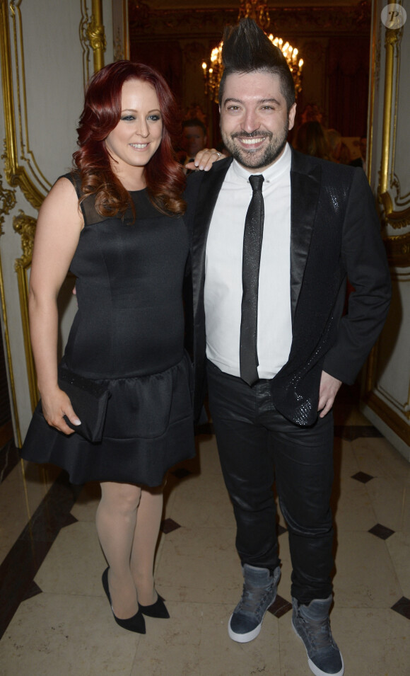 Chris Marques et sa fiancée Jaclyn Spencer - Soirée de prestige à l'hôtel Marcel Dassault Pour "Autistes sans Frontières" à Paris le 16 avril 2015.