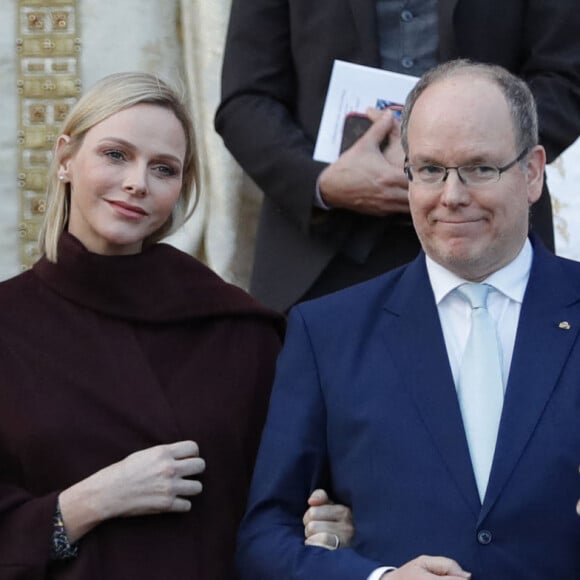 Exclusif - Ordination du nouvel archevêque de la Prinpauté de Monaco, Dominique Marie David, en présence du prince Souverain Albert II de Monaco et sa femme la princesse Charlene © Claudia Albuquerque/ Bestimage