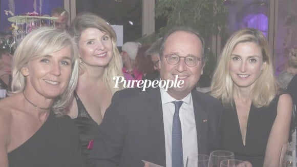 François Hollande tout sourire avec Julie Gayet et un parterre de femmes pour un beau dîner