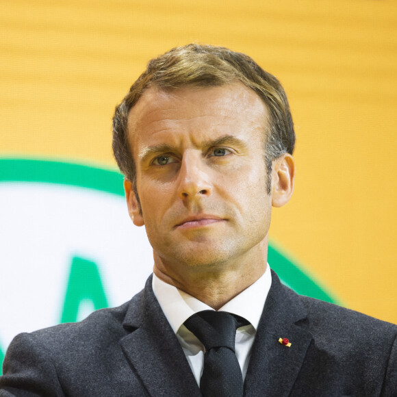 Le président Emmanuel Macron intervient lors de la conférence annuelle "Inno Generation" organisée par Bpifrance à Paris le 7 octobre 2021. © Eliot Blondet / Pool / Bestimage 