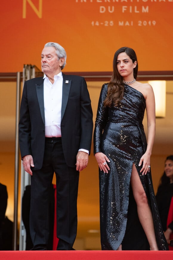 Alain Delon, sa fille Anouchka Delon - Montée des marches du film "A Hidden Life" lors du 72e Festival International du Film de Cannes. Le 19 mai 2019. © Borde / Bestimage