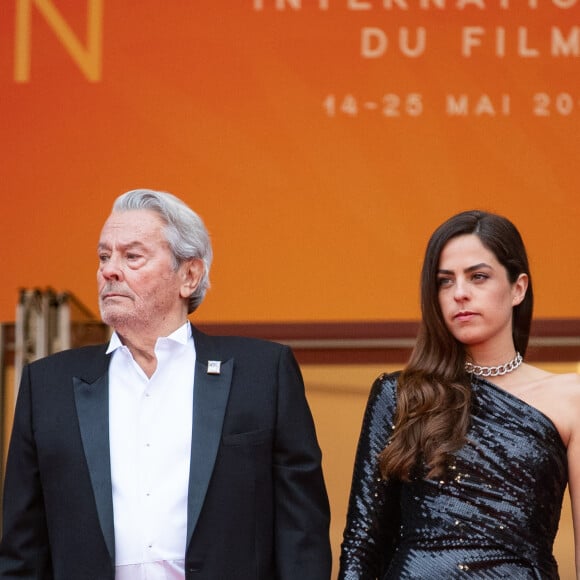 Alain Delon, sa fille Anouchka Delon - Montée des marches du film "A Hidden Life" lors du 72e Festival International du Film de Cannes. Le 19 mai 2019. © Borde / Bestimage