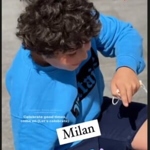 Milan, le fils de Laura Tenoudji, fête ses 12 ans. Instagram. Le 2 août 2021.