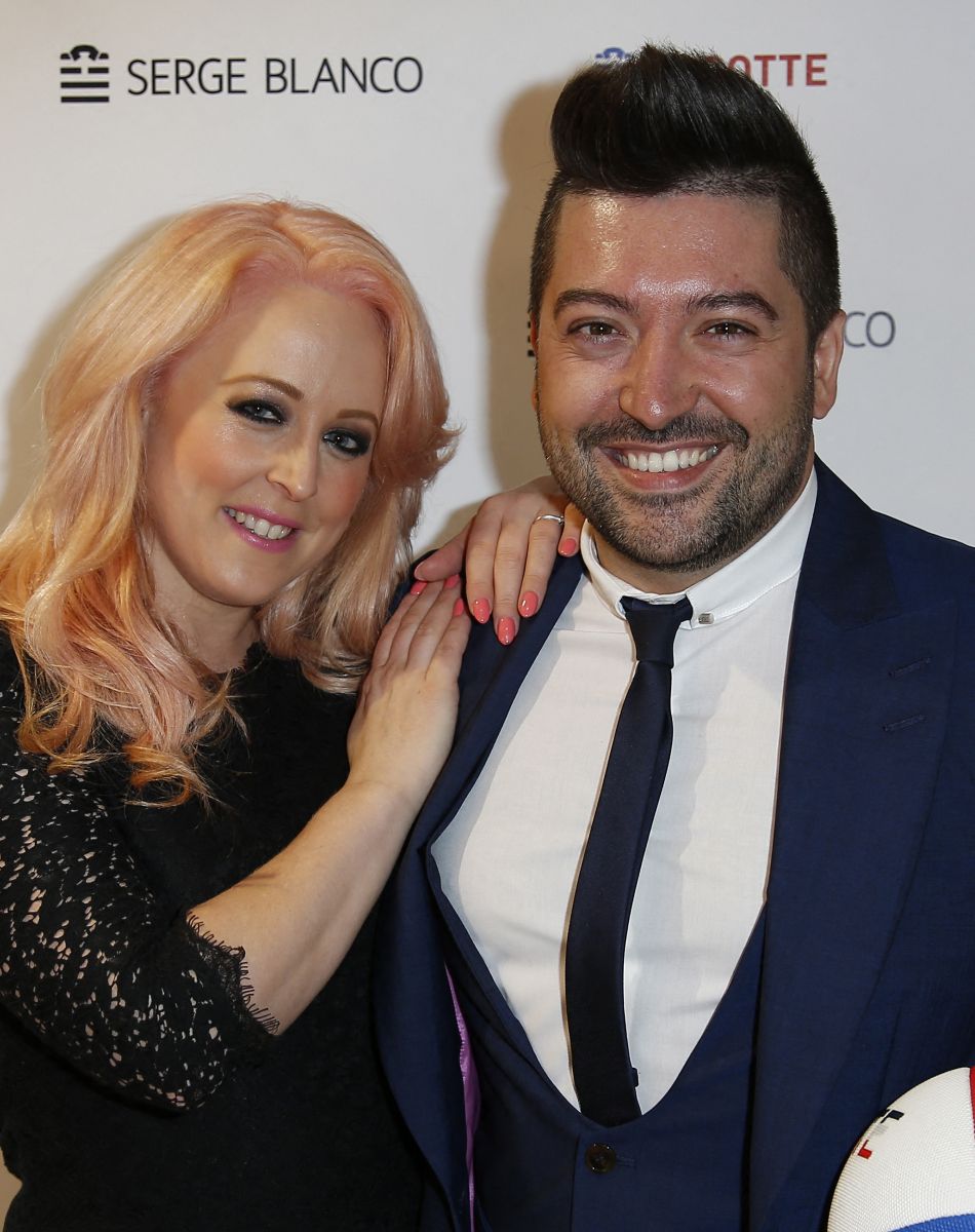 Exclusif - Chris Marques et sa fiancée Jaclyn Spencer - Soirée de lancement de la collection capsule mixte Cocotte de Serge Blanco au showroom Serge Blanco à Paris, le 16 septembre 2015.