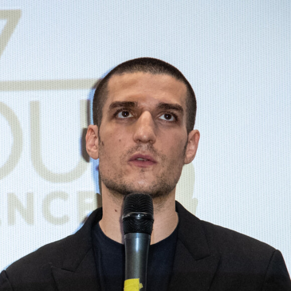 Laetitia Casta et son mari Louis Garrel lors de la première du film 'L'Homme fidèle' à Milan en Italie, le 6 avril 2019. 