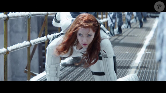 Scarlett Johansson joue dans le film Marvel "Black Widow". Los Angeles. Le 5 avril 2021.