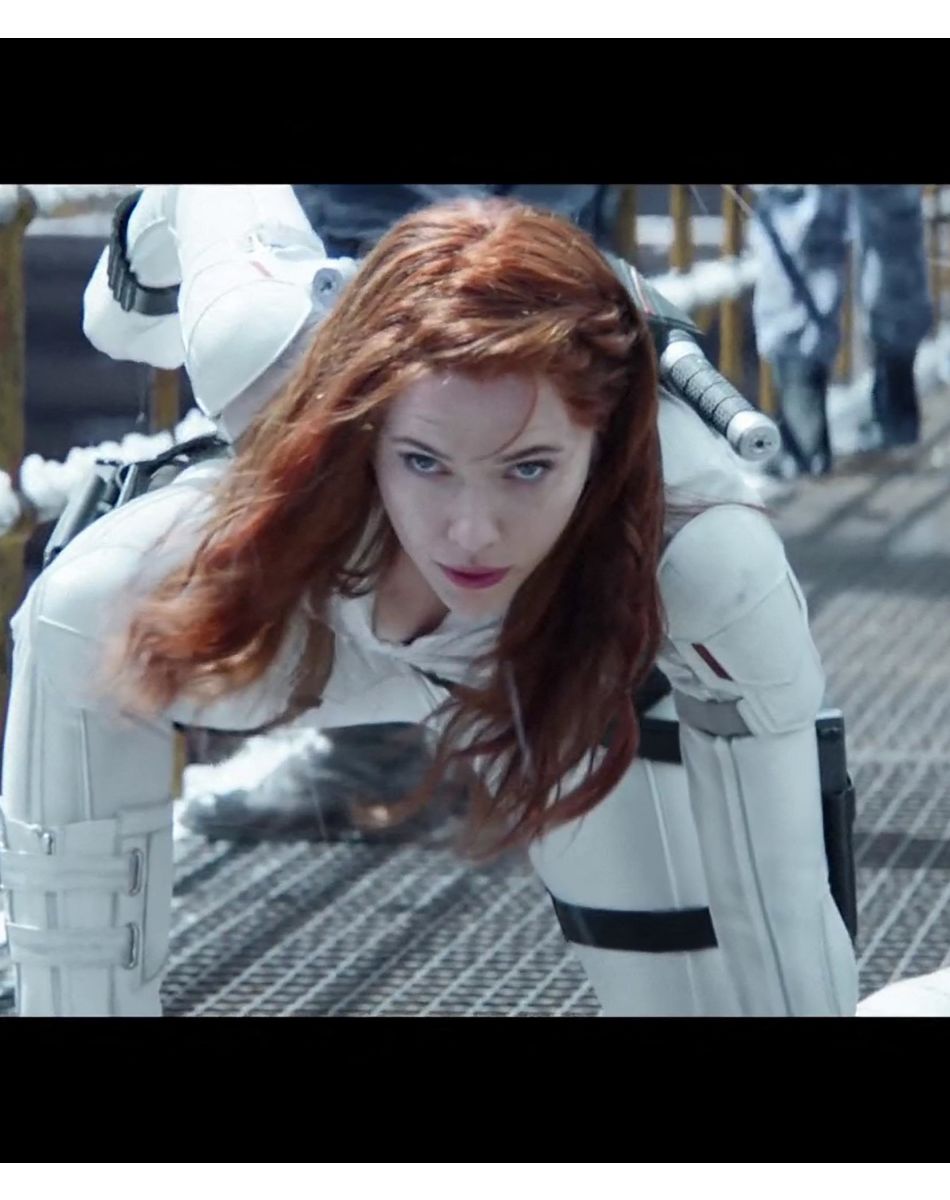 Scarlett Johansson joue dans le film Marvel "Black Widow". Los Angeles. Le 5 avril 2021.