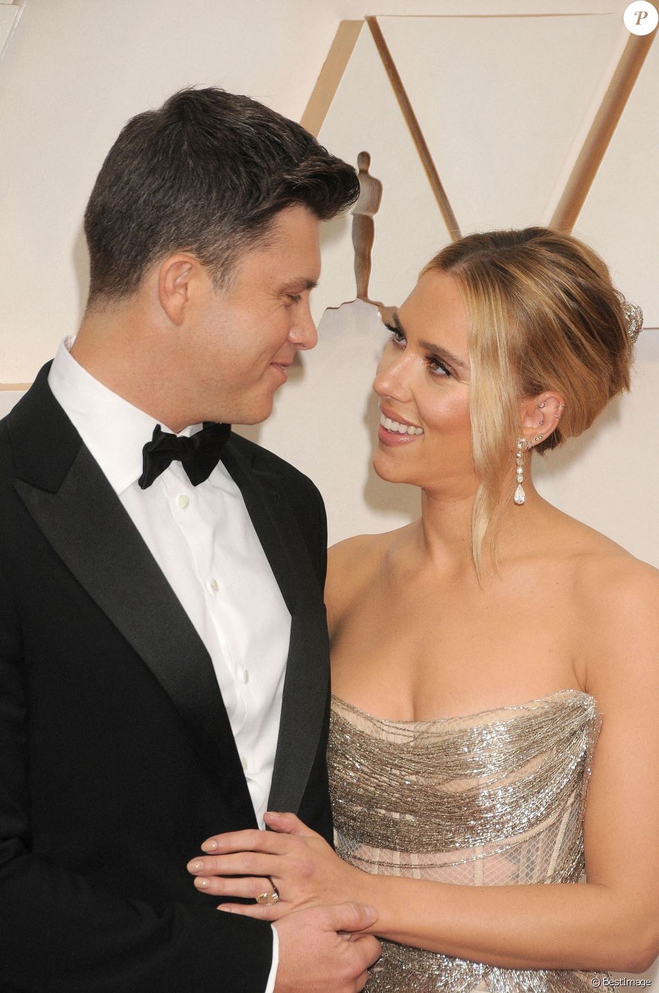 Scarlett Johansson Et Son Fiancé Colin Jost 92e Cérémonie Des Oscars Au Hollywood And Highland 