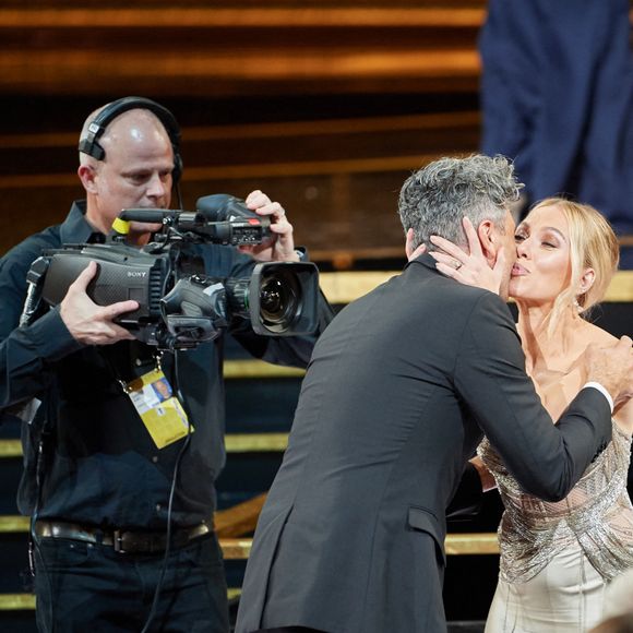 Taika Waititi et Scarlett Johansson - 92e cérémonie des Oscars 2020 au Hollywood and Highland à Los Angeles. Le 9 février 2020. © AMPAS/Zuma Press/Bestimage
