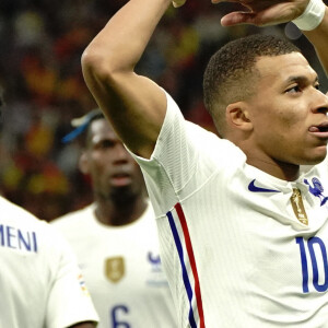 Kylian MBappe (France) - Football: La France remporte la coupe de la Ligue des Nations en battant l'Espagne 2 buts à 1 à Milan le 10 octobre 2021. © Norbert Scanella/Panoramic/Bestimage