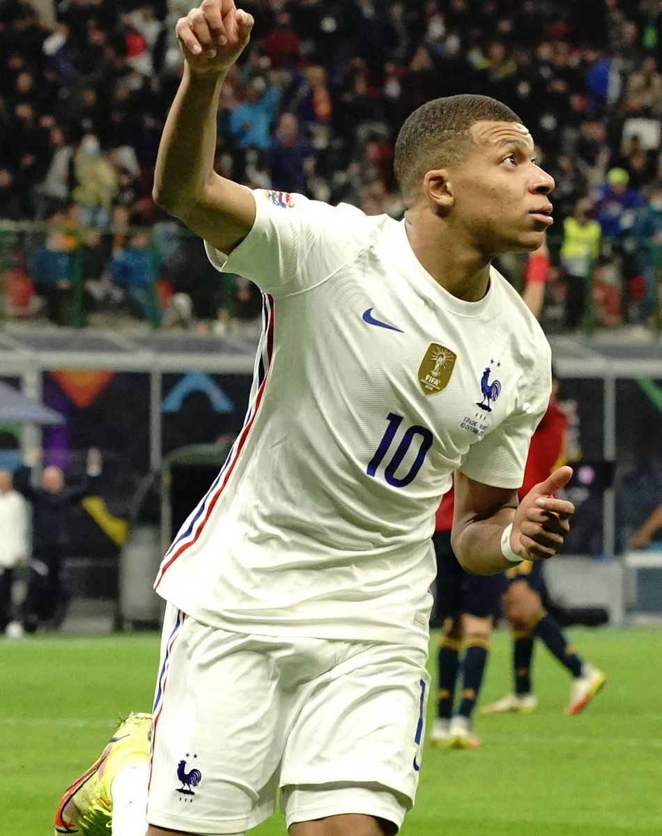 Kylian MBappe (France) - Football: La France remporte la coupe de la Ligue des Nations en battant l'Espagne 2 buts à 1 à Milan le 10 octobre 2021. © Norbert Scanella/Panoramic/Bestimage