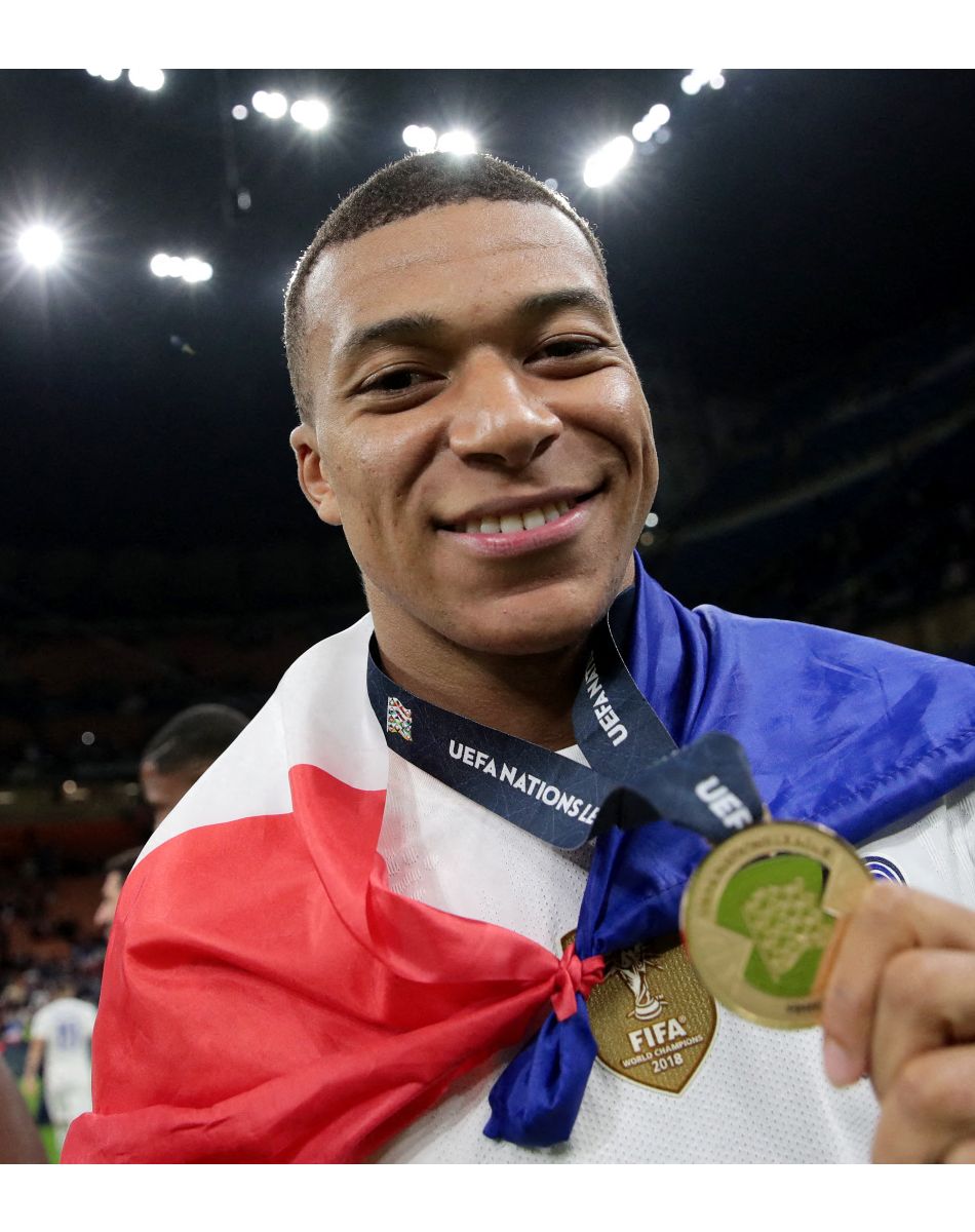 Kylian Mbappé - Football: La France remporte la coupe de la Ligue des Nations en battant l'Espagne 2 buts à 1 à Milan le 10 octobre 2021. © Inside/Panoramic/Bestimage