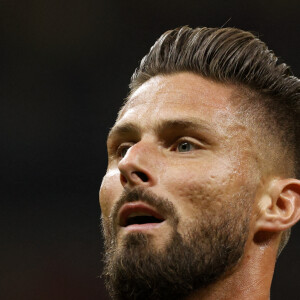 Olivier Giroud - Olivier Giroud marque un doublé lors de son premier match au Milan AC contre Cagliari (4-1) tandis que l'ancien gardien de but du Losc, Mike Maignan a bien défendu la cage de son nouveau club. Milan. Le 29 août 2021.