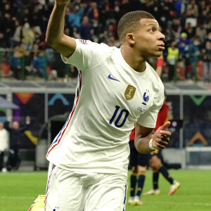 Kylian MBappe (France) - Football: La France remporte la coupe de la Ligue des Nations en battant l'Espagne 2 buts à 1 à Milan le 10 octobre 2021. © Norbert Scanella/Panoramic/Bestimage