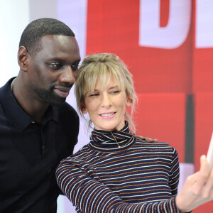 Exclusif - Omar Sy et Hélène Gateau - Enregistrement de l'émission "Vivement Dimanche". Le 5 février 2020. © Guillaume Gaffiot / Bestimage