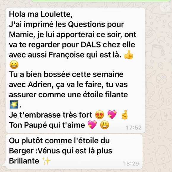 Aurélie Pons a dévoilé les messages envoyés par son père, qui était son premier fan.