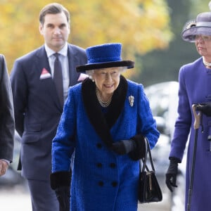 La reine Elizabeth II d'Angleterre lors des Champions Day à Ascot. Le 16 octobre 2021 