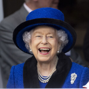 La reine Elizabeth II d'Angleterre lors des Champions Day à Ascot. Le 16 octobre 2021 