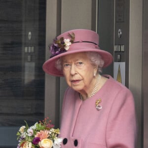La reine Elizabeth II d'Angleterre assiste à la cérémonie d'ouverture de la sixième session du Senedd à Cardiff, Royaume Uni, 14 oc tobre 2021. 