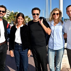 David Foenkinos, Léa Vicens, la célèbre toréro française, Nicolas Bedos, le président du Jury, sa compagne Pauline Desmonts lors de la 3eme édition du Festival Cinéroman à Nice, le 22 octobre 2021.