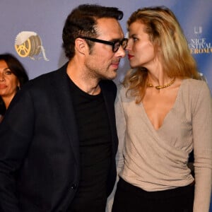 Nicolas Bedos, le président du Jury et Pauline Desmonts durant la troisième journée de la 3eme édition du Festival Cinéroman à Nice, le 22 octobre 2021. © Bruno Bebert/bestimage