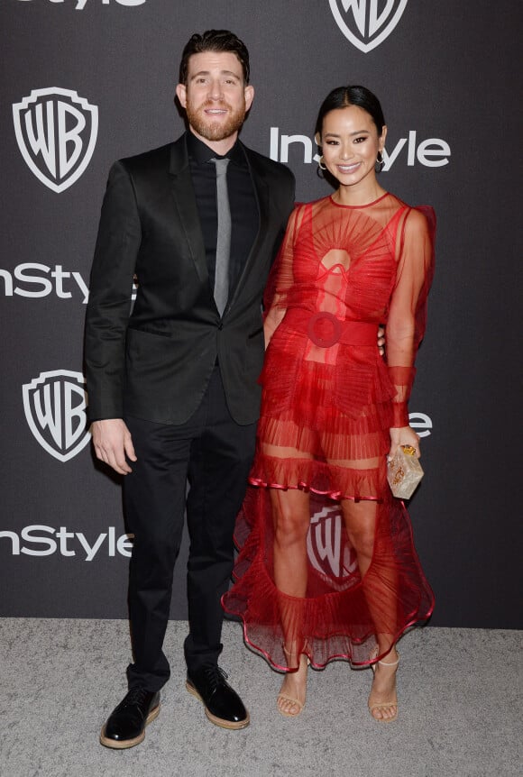 Jamie Chung et son mari Bryan Greenberg à l'after party InStyle and Warner Bros lors de la 76ème cérémonie annuelle des Golden Globe Awards au Beverly Hilton Hotel à Los Angeles.