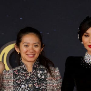 Kit Harington, Angelina Jolie, Chloe Zhao, Gemma Chan, Richard Madden à la première du film "Eternals" lors de la 16ème édition du Festival du Film de Rome, le 24 octobre 2021.