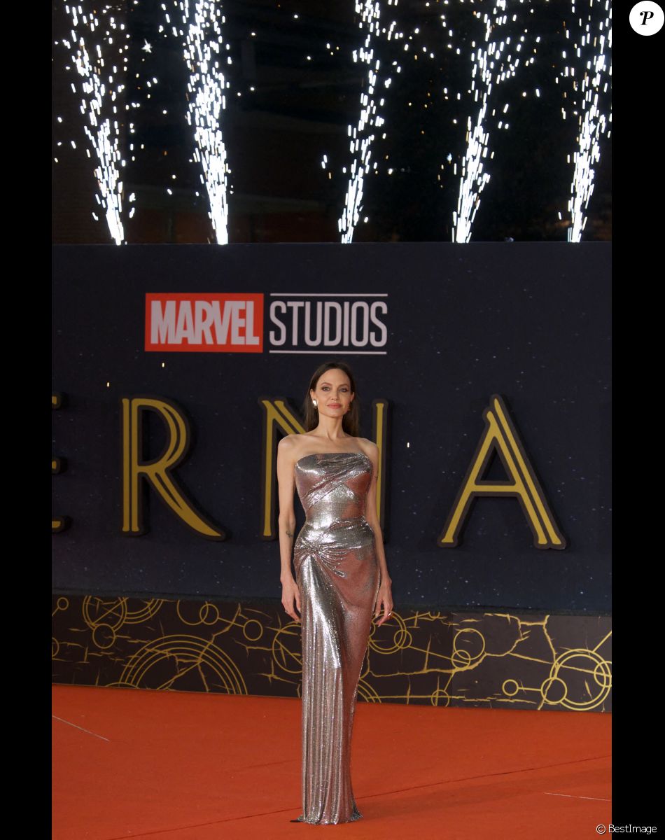 Angelina Jolie à la première du film "Eternals" lors de la 16ème édition du Festival du Film de Rome, le 24 octobre 2021.
