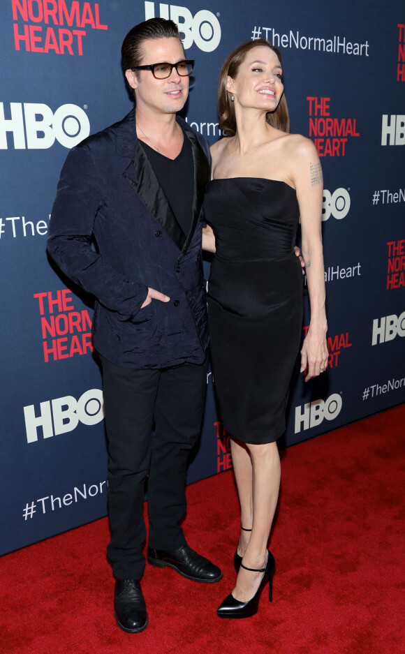 Brad Pitt, Angelina Jolie - Première du film 'The Normal Heart' à New York le 12 mai 2014.