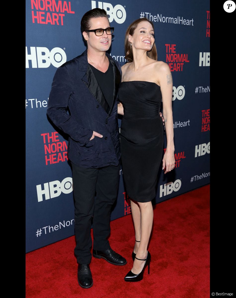 Brad Pitt, Angelina Jolie - Première du film 'The Normal Heart' à New York le 12 mai 2014.