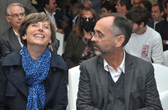 Le maire de Béziers, Robert Ménard et sa femme Emmanuelle lors de l'inauguration du Parc des expositions de Béziers.