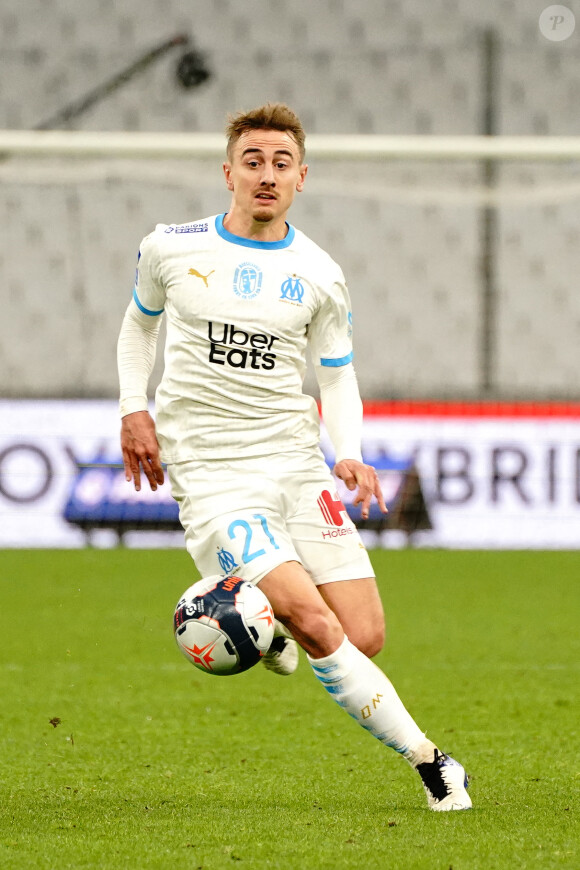 Valentin Rongier (Olympique de Marseille) - Lens bat L'OM (1 - 0) en match de Ligue 1, le 20 janvier 2021 au stade vélodrome de Marseille.
