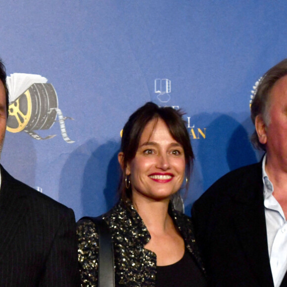 Gilles Lellouche, Marie Gillain et Gérard Depardieu - Soirée de clôture de la 3e édition du Festival Cinéroman à Nice, le 24 octobre 2021. © Bruno Bebert / Bestimage