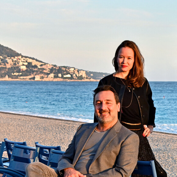 Gilles Lellouche, Chloé Stefani - Première du film "Goliath" lors de la 3e édition du Festival Cinéroman à Nice, le 24 octobre 2021. © Bruno Bebert/Bestimage