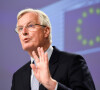 Michel Barnier donne une conférence de presse à propos des relations post Brexit à Bruxelles le 5 juin 2020.