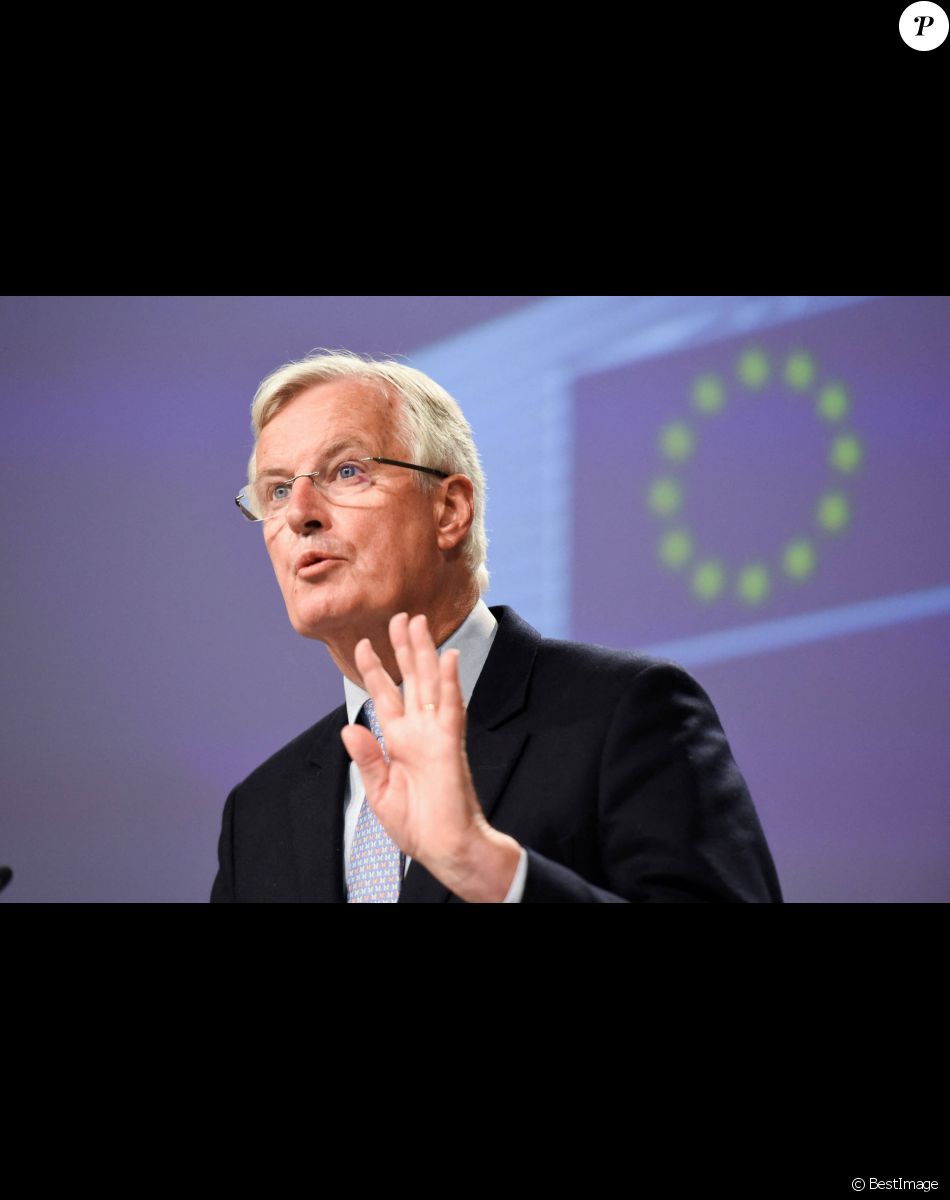Michel Barnier donne une conférence de presse à propos des relations post Brexit à Bruxelles le 5 juin 2020.