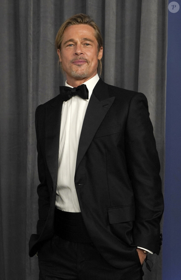 Brad Pitt - 93ème cérémonie des Oscars dans la gare Union Station à Los Angeles, le 25 avril 2021.