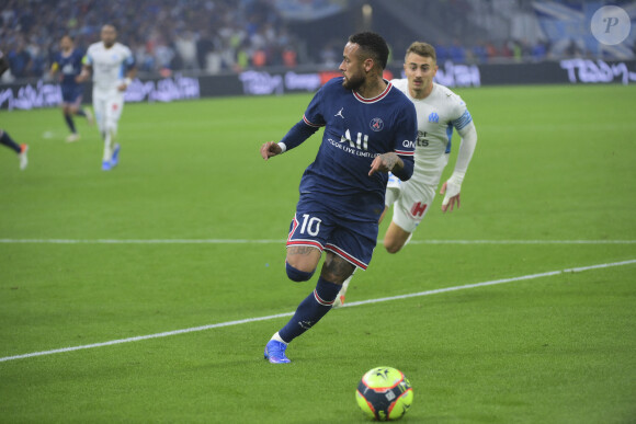 Neymar - Match Ligue 1 Uber Eats "OM - PSG (0-0)" au stade Orange Vélodrome à Marseille, le 24 octobre 2021.