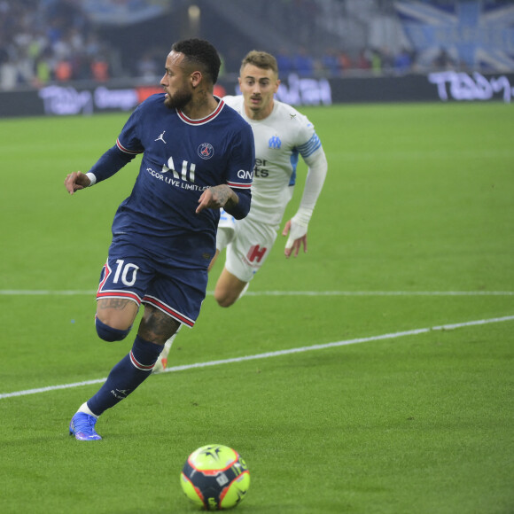 Neymar - Match Ligue 1 Uber Eats "OM - PSG (0-0)" au stade Orange Vélodrome à Marseille, le 24 octobre 2021.