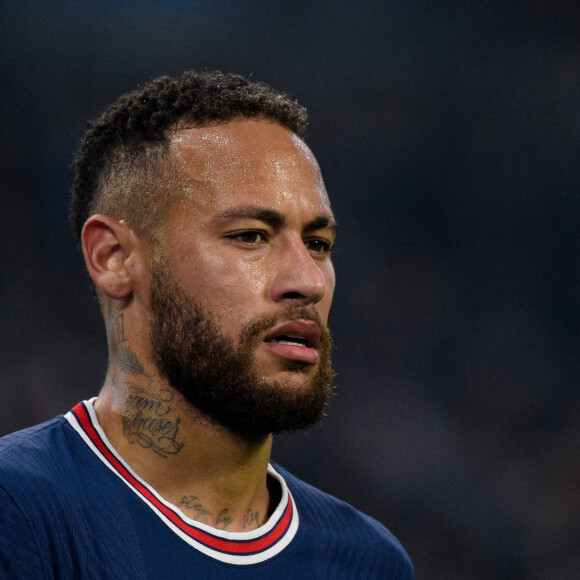 Neymar Jr ( 10 - PSG ) - Match Ligue 1 Uber Eats "OM - PSG (0-0)" au stade Orange Vélodrome à Marseille, le 24 octobre 2021.