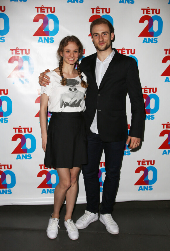 François Alu et Léonore Baulac - Soirée des 20 ans de Têtu au YoYo à Paris, le 6 juin 2015.