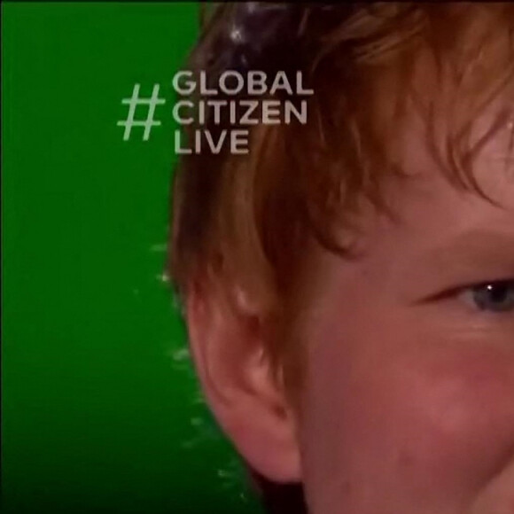 Ed Sheeran - Les personnalités se mobilisent pour la planète et contre la pauvreté en participant au concert "Global Citizen Live" dans différentes villes du monde. Le 26 septembre 2021. 