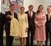 Tessy Antony de Nassau et son mari Frank Floessel au baptême de leur fils Theodor, avec le prince Louis de Luxembourg et sa fiancée Scarlett-Lauren sur Instagram, le 30 octobre 2021.