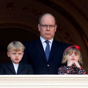 Le prince Albert II de Monaco, le prince héréditaire Jacques et la princesse Gabriella lors de la célébration de la Fête Dieu à Monaco. © Jean-François Ottonello / Nice Matin / Bestimage