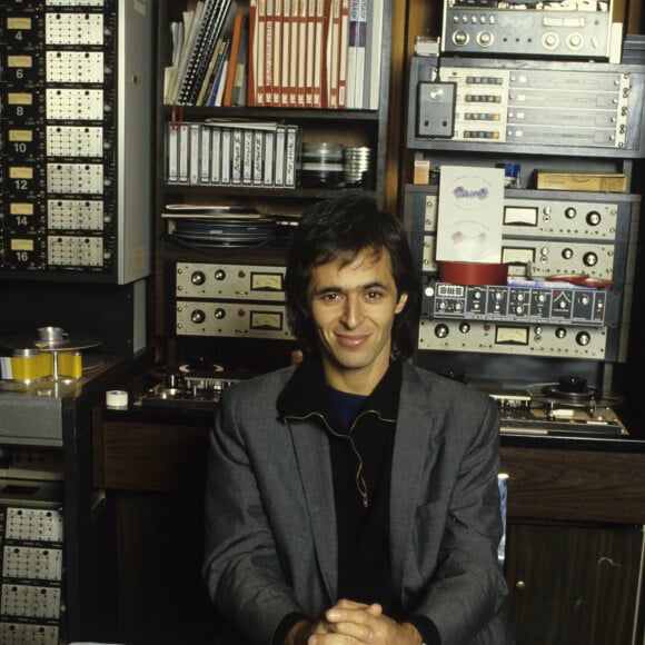 Archives - En France, Jean-Jacques Goldman dans un studio d'enregistrement en décembre 1985. © Michel Croizard via Bestimage