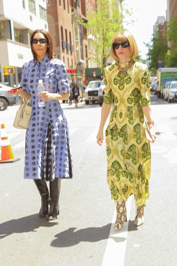 Anna Wintour et sa fille Bee Shaffer se promènent à New York avant le Met Gala, New York, le 6 mai 2019.