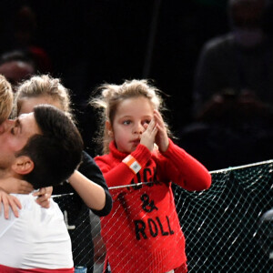 Novak Djokovic remporte la finale homme du Rolex Paris Masters face à Daniil Medvedev le 7 novembre 2021. © Veeren/Bestimage