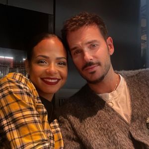 Christina Milian et M. Pokora dans un restaurant parisien.